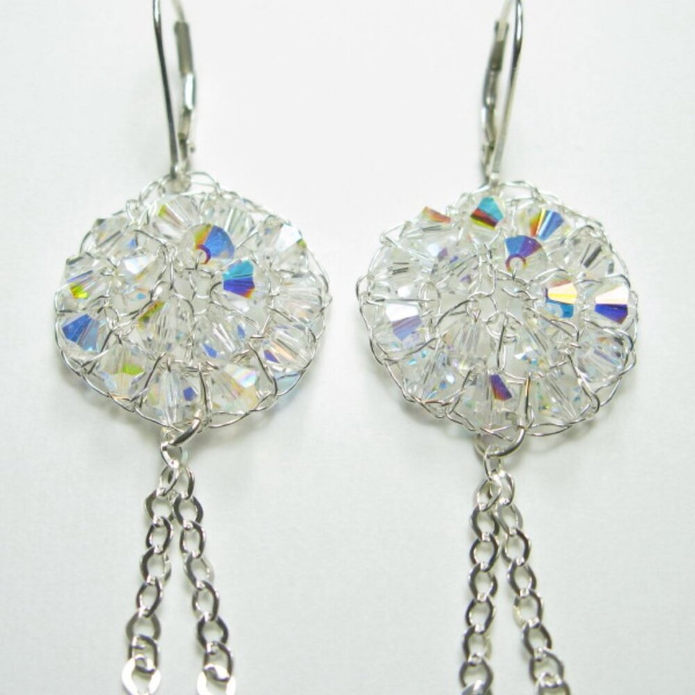 Sterling Silver and Crystal Earring
